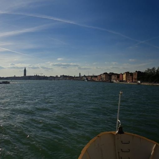 Ankunft in Venedig mit Abendsonne